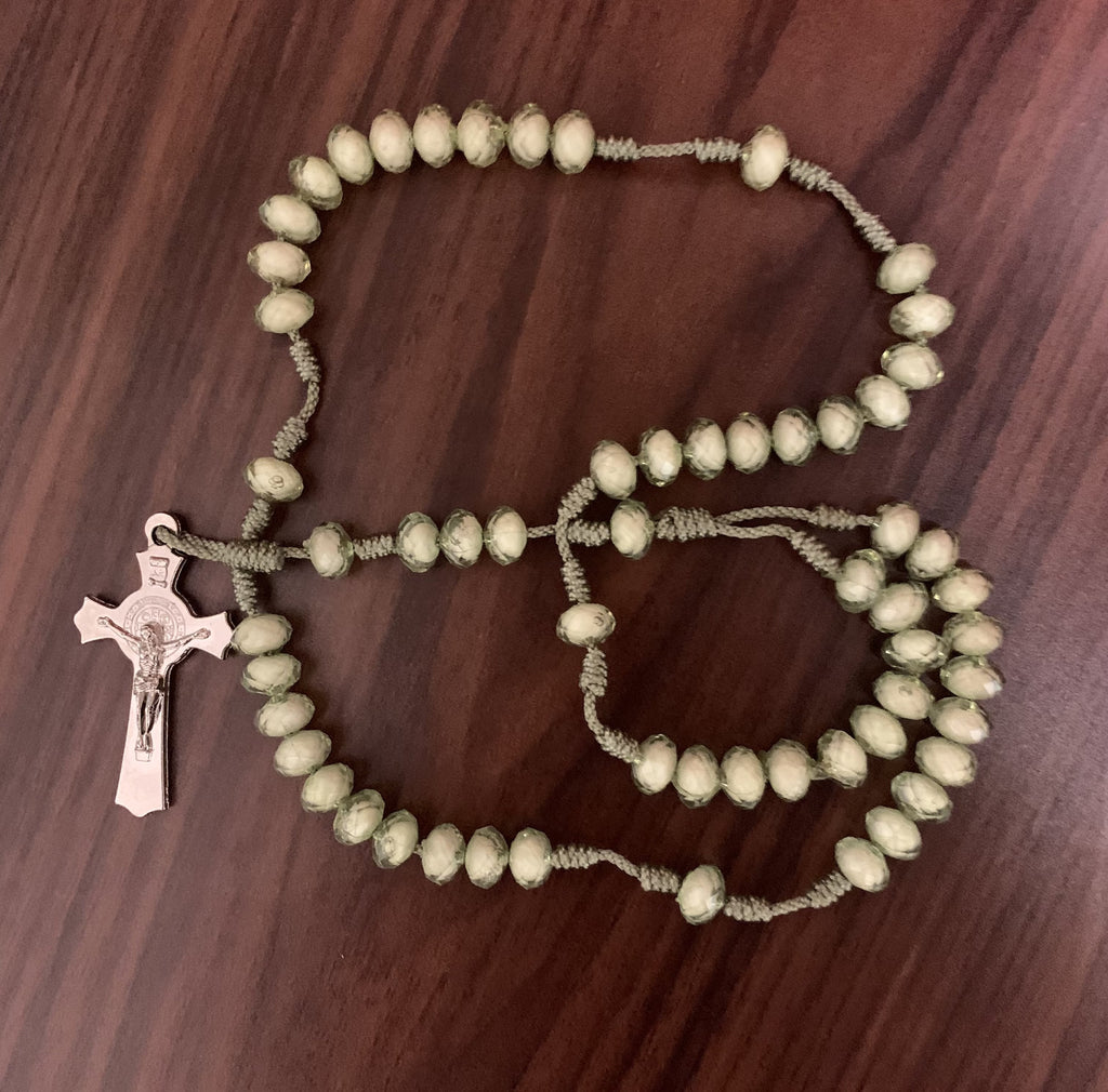 Handmade Rosary - Green Bead Rosary