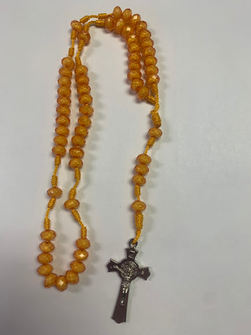 Handmade Rosary - Yellow Bead Rosary