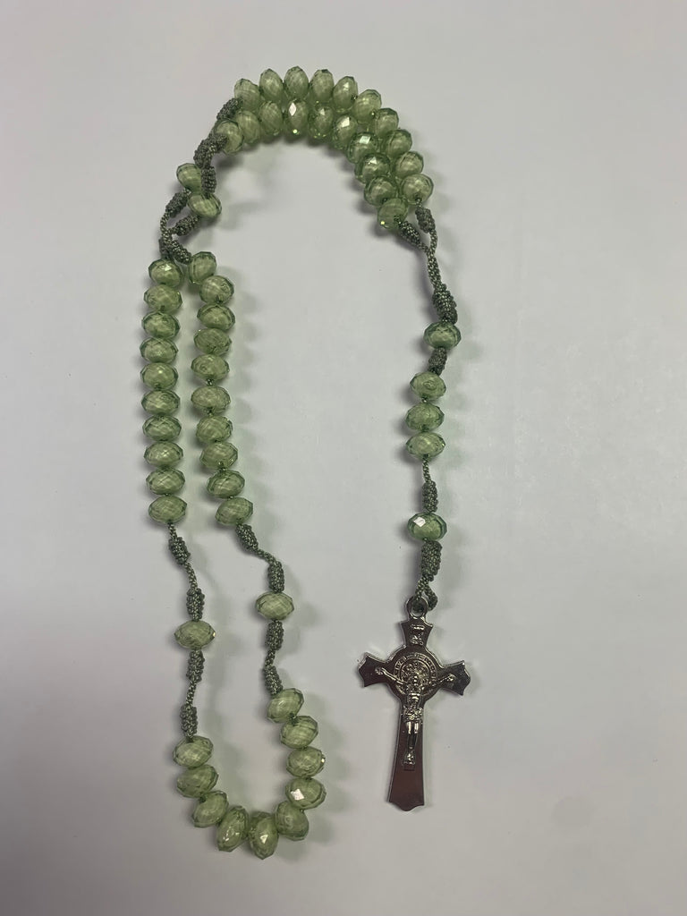 Handmade Rosary - Green Bead Rosary